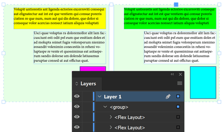 A Group formed of two FlexObjects.