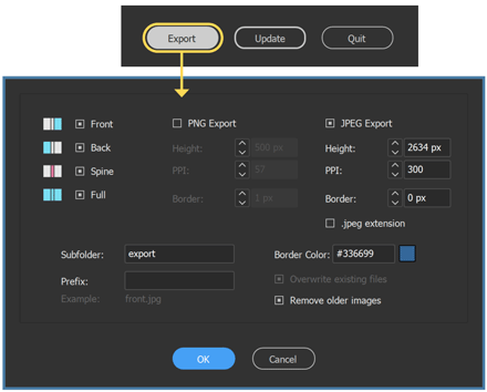 One of the most amazing features of the PRO version: the Export button.