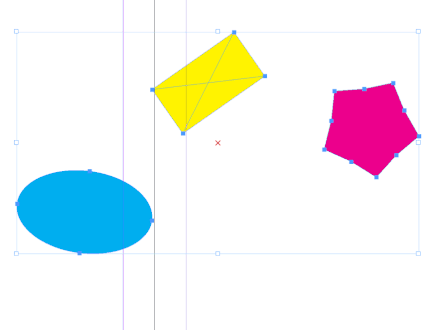 Center point of a set of items.