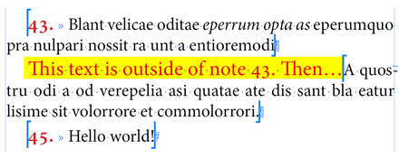 Mixture of endnote ranges and textual elements added wildly by the user.