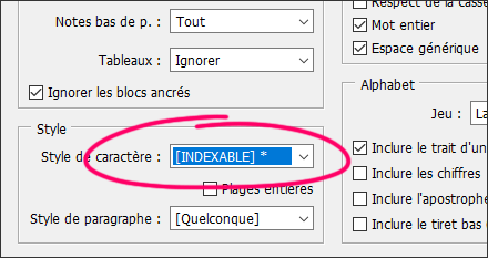Ne pas oublier de choisir le groupe INDEXABLE dans IndexMatic².