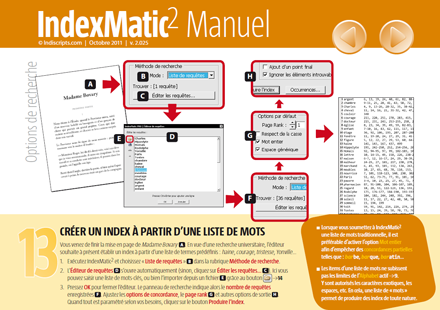 Téléchargez le manuel d'IndexMatic² (PDF, 32 p.)